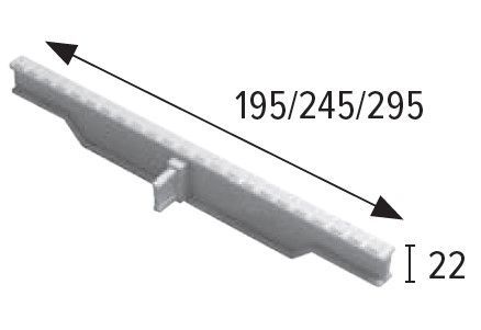 19,5/24,5/29,5x24,5 cm Rács elem több méretben (hajlítható) - fehér műanyag