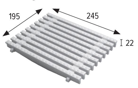 19,5x24,5 cm Rács elem - fehér műanyag