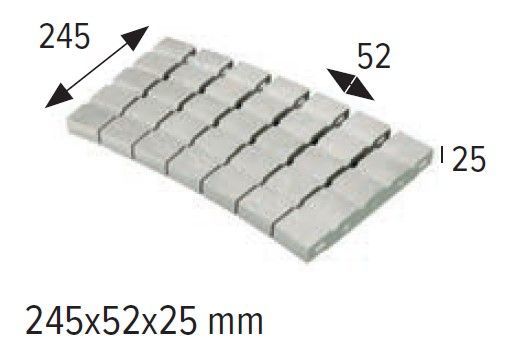 24,5 cm B-33 Flexibilis hornyolt folyóka rács (több színben)