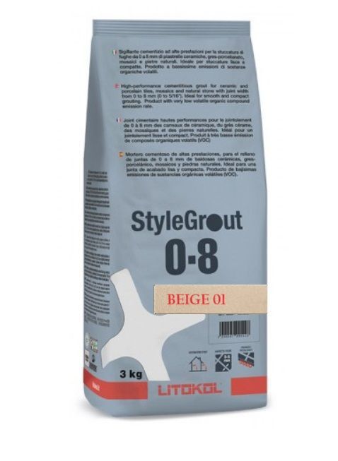 LITOKOL STYLEGROUT BEIGE 01 BÉZS fugázó