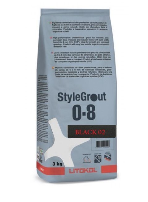 LITOKOL STYLEGROUT black 02 fugázó