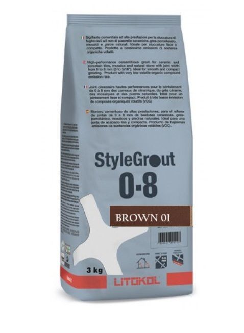 LITOKOL STYLEGROUT BROWN 01 közép-barna fugázó