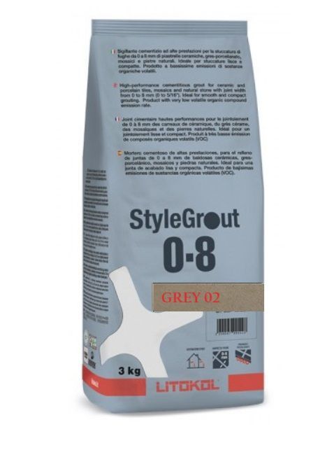 LITOKOL STYLEGROUT GREY 02 cementes szürke fugázó