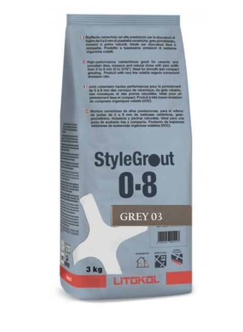 LITOKOL STYLEGROUT GREY 03 cementes szürke fugázó